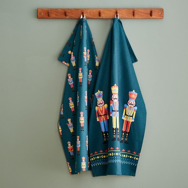 Bavlněné utěrky v sadě 4 ks s vánočním motivem 50x70 cm Nutcracker – Catherine Lansfield