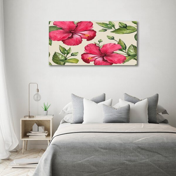Foto obraz na plátně Růžový hibiskus oc-74431005