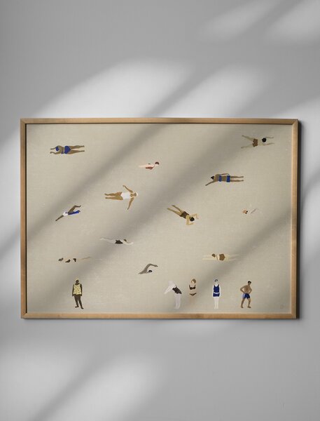 Fine Little Day Plakát Swimmers Sand Rozměr: 50x40 cm