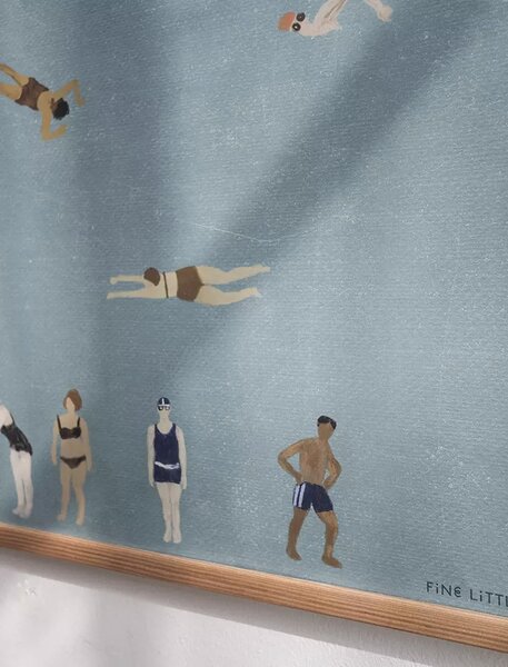 Fine Little Day Plakát Swimmers Blue Rozměr: 70x50 cm