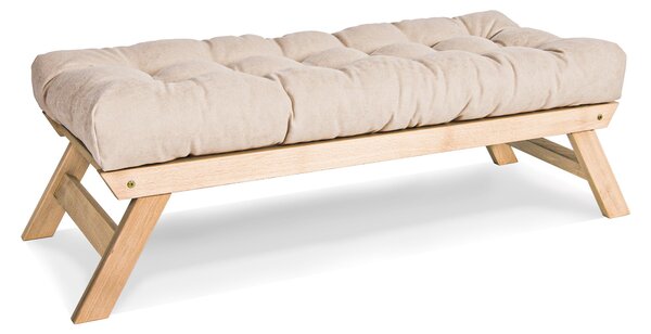 MarLiving Lavice BREEZIO 02 140 cm z masivu/krémová