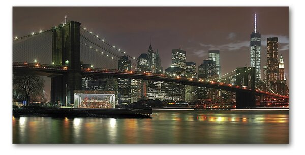 Fotoobraz na skle New York noc osh-74924672