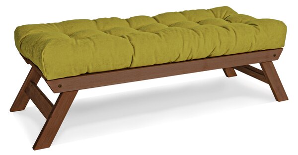 MarLiving Lavice BREEZIO 03 140 cm z masivu/zelená