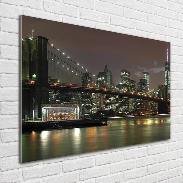 Fotoobraz na skle New York noc osh-74924672