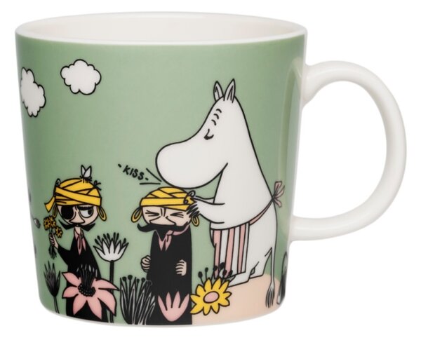 Arabia Hrnek Moomin Loving care 0,3l, zelený