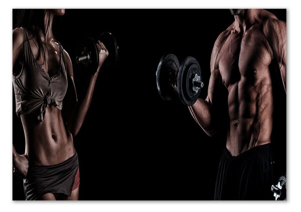 Moderní skleněný obraz z fotografie Stavba svalů osh-75003885