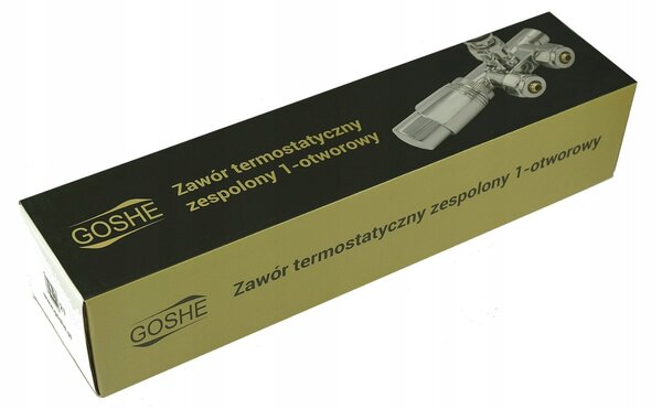Regnis GOSHE, termostatický úhlový ventil pro radiátor s roztečí 50mm, levý, bílá, 0300.341