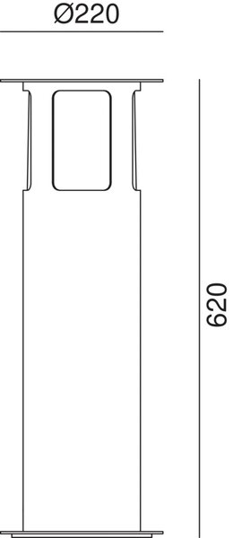 Il Fanale Venkovní sloupkové svítidlo PORTO 620 mm