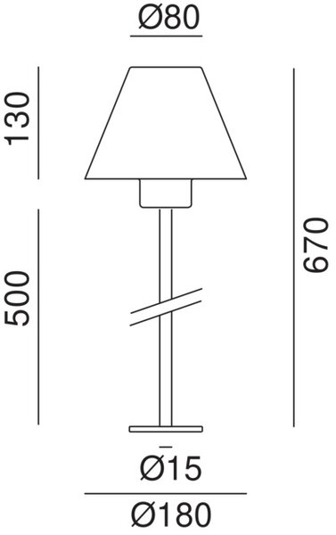 Il Fanale Venkovní stojací lampa FIORDO 670 mm