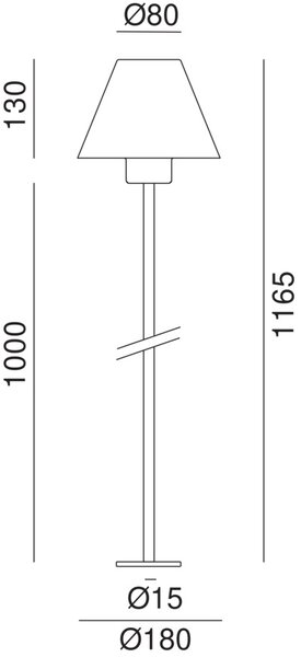 Il Fanale Venkovní stojací lampa FIORDO 1165 mm