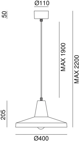 Il Fanale Industriální závěsné svítidlo OFFICINA ø 400 mm