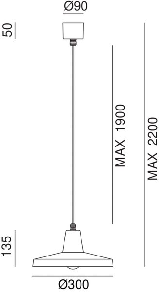 Il Fanale Industriální závěsné svítidlo OFFICINA ø 300 mm
