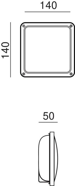 Il Fanale Venkovní retro nástěnné svítidlo MARINA QUADRATO 140 mm, IP64