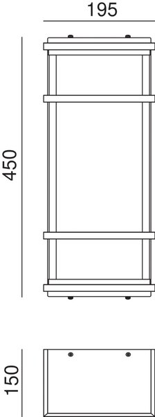 Il Fanale Venkovní nástěnné svítidlo QUADRO GRANDE, IP65