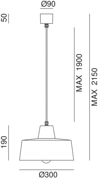 Il Fanale Industriální závěsné svítidlo OFFICINA GRANDE ø 300 mm