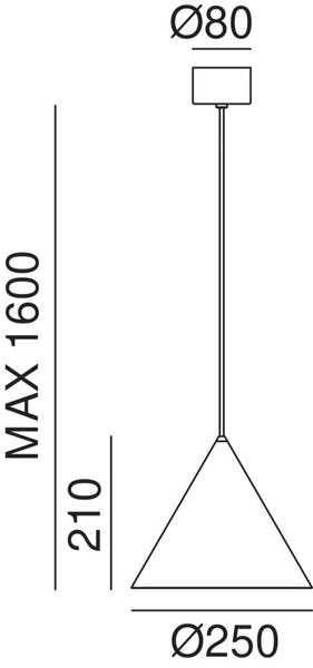 Il Fanale Venkovní závěsné svítidlo CONE OUTDOOR ø 250 mm