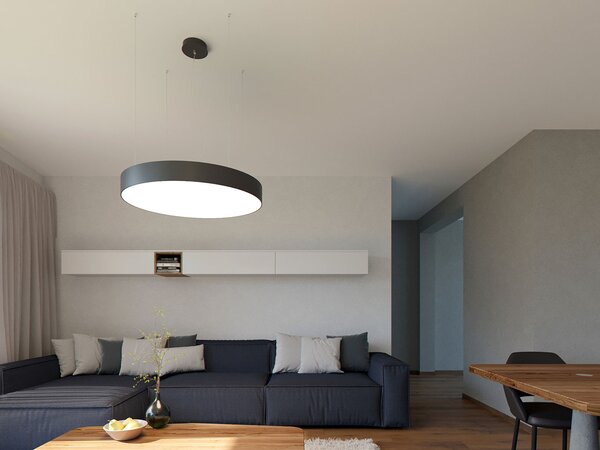 Led2 Závěsné LED svítidlo MONO P-Z ø 60 cm Barva: Černá, Stmívání, řízení: TRIAC