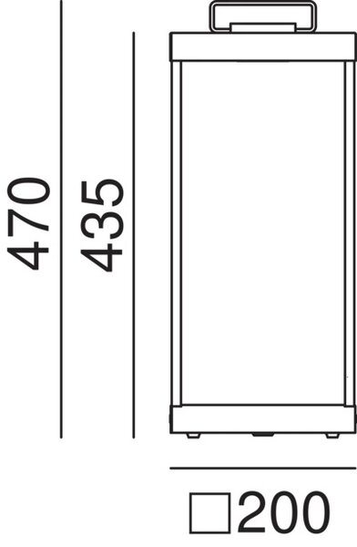 Il Fanale Venkovní stojací lampa LANTERNE SLIM 470 mm, IP55
