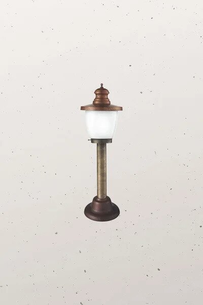Il Fanale Venkovní retro stojací lampa VENEZIA 700 mm Varianty: bublinkové sklo