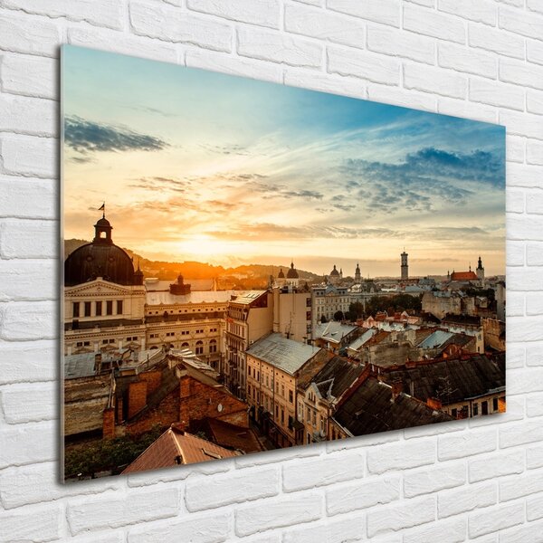 Fotoobraz na skle Východ slunce Lvov osh-76218229
