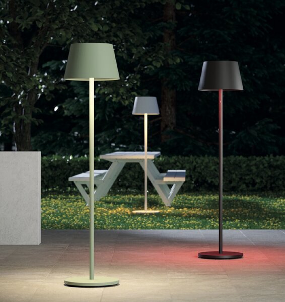 Redo Venkovní LED stojací lampa TESEO stmívatelná Barva: Černá