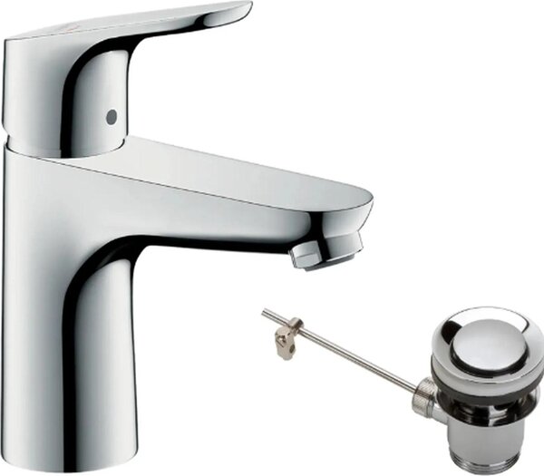 Hansgrohe Focus umyvadlová baterie 100 CoolStart s odtokovou soupravou s táhlem, chrom, 1 ks