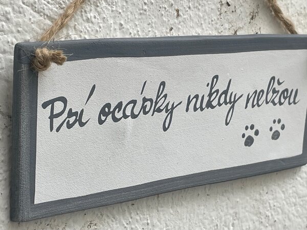 Cedulka pro pejskaře menší Psí ocásky nikdy nelžou Keramika Andreas