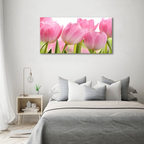 Fotoobraz na skle Růžové tulipány osh-76775867