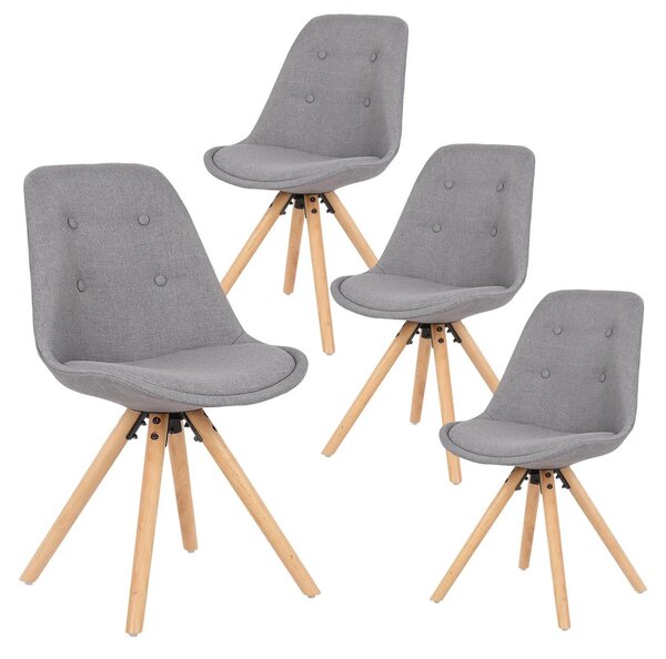 Jídelní židle - Židle - Sedací nábytek - Židle čalouněné látkou - Masivní dřevo - Ergonomický design