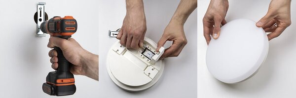 Emos lighting LED přisazené svítidlo TORI, ø 330 mm/d. 330 mm, 24W, IP54 Teplota světla: 4000K - denní bílá, Tvar: Kulaté