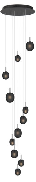 Brokis LED Závěsné svítidlo Ivy Single L, PC1217 ø 11,9 cm Povrch Montury: kov - bílý matovaný komaxit se strukturou, Barva skla: Triplex opál, Povrch baldachýnu: kov - bílý matovaný komaxit se strukturou