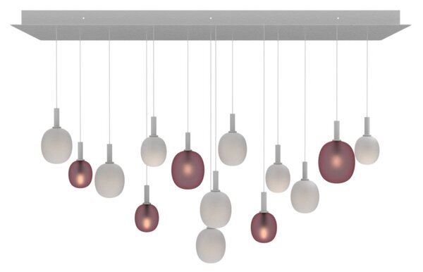 Brokis LED Závěsné svítidlo Ivy Single L, PC1217 ø 11,9 cm Povrch Montury: kov - bílý matovaný komaxit se strukturou, Barva skla: Triplex opál, Povrch baldachýnu: kov - bílý matovaný komaxit se strukturou