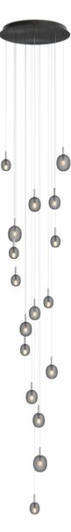 Brokis LED Závěsné svítidlo Ivy Single L, PC1217 ø 11,9 cm Povrch Montury: kov - bílý matovaný komaxit se strukturou, Barva skla: Triplex opál, Povrch baldachýnu: kov - bílý matovaný komaxit se strukturou