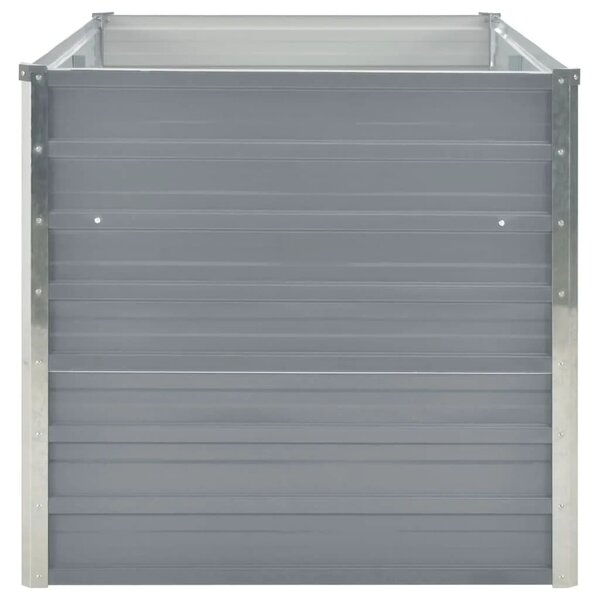 Vyvýšený zahradní truhlík 160x80x77 cm galvanizovaná ocel šedý