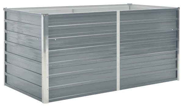 Vyvýšený zahradní truhlík 160x80x77 cm galvanizovaná ocel šedý
