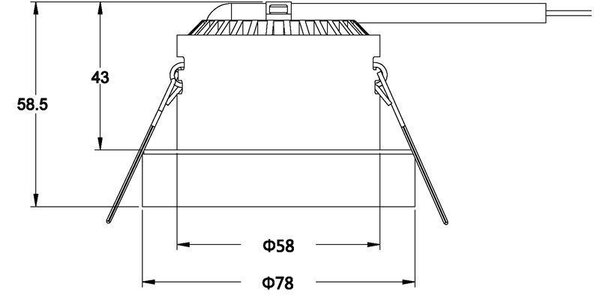 DEKOLIGHT Zápustné LED stropní svítidlo COB 68 CCT 8W