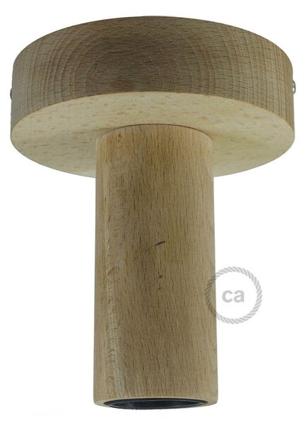 Creative cables Fermaluce natural, přírodní dřevěné bodové svítidlo na stěnu nebo strop Velikost: 15,7 cm