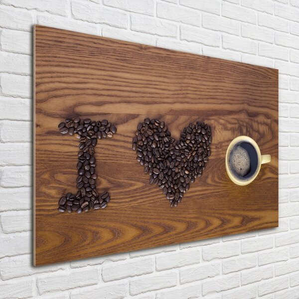 Foto obraz sklo tvrzené I love coffee osh-77959607