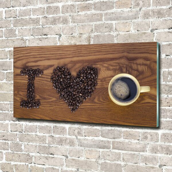 Foto obraz sklo tvrzené I love coffee osh-77959607