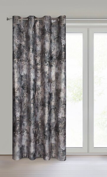 ZATEMŇOVACÍ ZÁVĚS NA KROUŽCÍCH ESTER 140X250 CM VZOROVANÁ