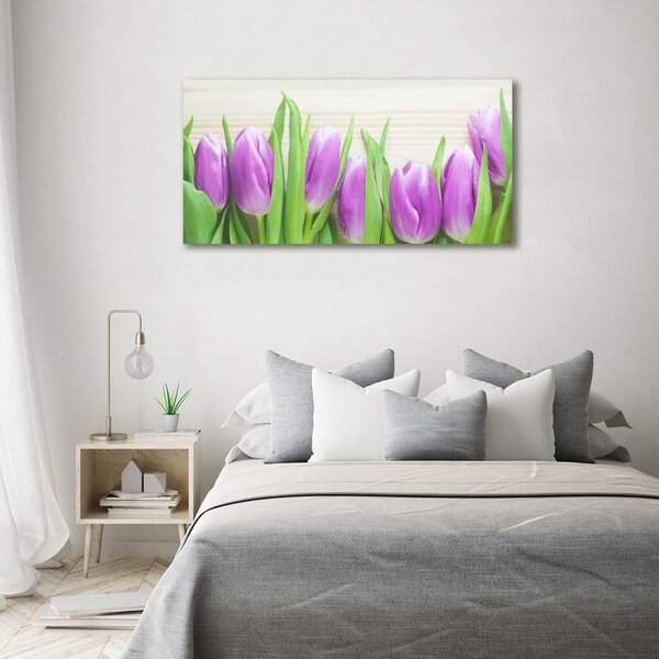 Foto obraz na plátně Fialové tulipány oc-78755149