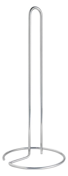 Ocelový stojan na papírové utěrky v leskle stříbrné barvě ø 14 cm Luxy – Metaltex