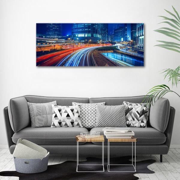 Foto-obraz canvas do obýváku Noční Hongkong oc-79070219