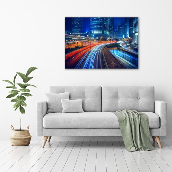 Foto-obraz canvas do obýváku Noční Hongkong oc-79070219