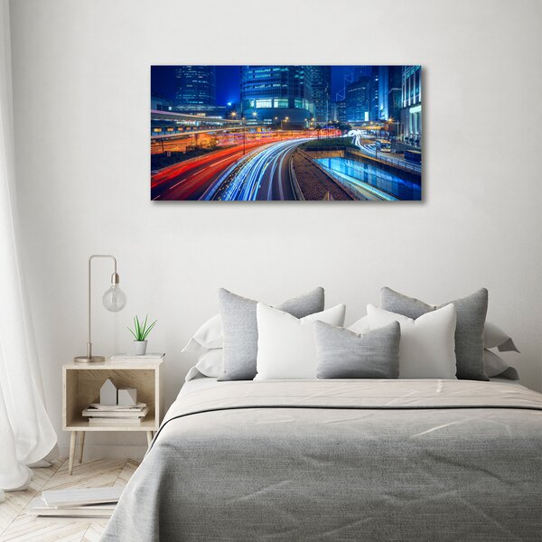 Foto-obraz canvas do obýváku Noční Hongkong oc-79070219