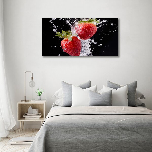 Foto obraz canvas Jahody a voda oc-79386488