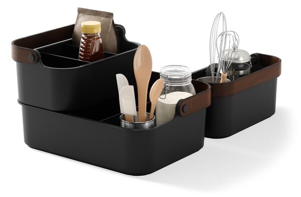 Černý koupelnový organizér z recyklovaného plastu Bellwood – Umbra