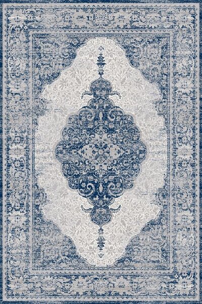 Agnella klasický vlněný koberec Isfahan Zephyr Szary modrý Rozměr: 160x240 cm