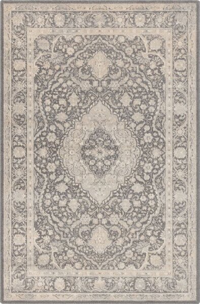 Agnella klasický vlněný koberec Isfahan M Nazad Grafit šedý Rozměr: 133x180 cm