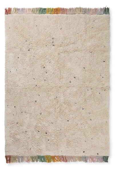 Krémový pratelný ručně tkaný bavlněný dětský koberec 120x160 cm Stardust – Lorena Canals